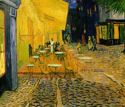 Terrazza del caffè, Place du Forum, Arles (dettaglio) da Vincent van Gogh